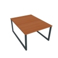 Pracovný stôl UNI O, 120x75,5x160 cm, čerešňa/čierna
