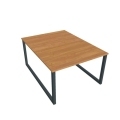 Pracovný stôl UNI O, 120x75,5x160 cm, jelša/čierna