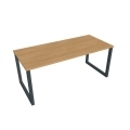 Rokovací stôl UNI O, 180x75,5x80 cm, dub/čierna