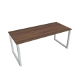 Rokovací stôl UNI O, 180x75,5x80 cm, orech/sivá