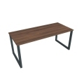 Rokovací stôl UNI O, 180x75,5x80 cm, orech/čierna