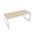 Rokovací stôl UNI O, 180x75,5x80 cm, agát/biela