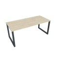 Rokovací stôl UNI O, 180x75,5x80 cm, agát/čierna