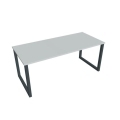 Rokovací stôl UNI O, 180x75,5x80 cm, sivá/čierna