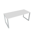 Rokovací stôl UNI O, 180x75,5x80 cm, biela/sivá