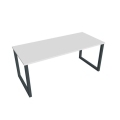 Rokovací stôl UNI O, 180x75,5x80 cm, biela/čierna