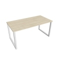 Rokovací stôl UNI O, 160x75,5x80 cm, agát/biela