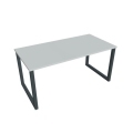 Rokovací stôl UNI O, 160x75,5x80 cm, sivá/čierna