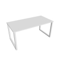 Rokovací stôl UNI O, 160x75,5x80 cm, biela/biela