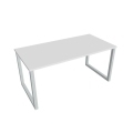 Rokovací stôl UNI O, 160x75,5x80 cm, biela/sivá