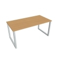 Rokovací stôl UNI O, 160x75,5x80 cm, buk/sivá