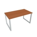 Rokovací stôl UNI O, 140x75,5x80 cm, čerešňa/sivá