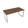 Pracovný stôl UNI O, 160x75,5x80 cm, orech/sivá