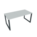 Pracovný stôl UNI O, 160x75,5x80 cm, sivá/čierna