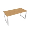 Pracovný stôl UNI O, 160x75,5x80 cm, buk/biela