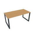 Pracovný stôl UNI O, 160x75,5x80 cm, buk/čierna