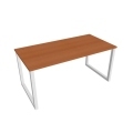 Pracovný stôl UNI O, 160x75,5x80 cm, čerešňa/biela