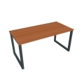 Pracovný stôl UNI O, 160x75,5x80 cm, čerešňa/čierna