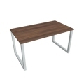 Pracovný stôl UNI O, 140x75,5x80 cm, orech/sivá