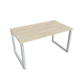 Pracovný stôl UNI O, 140x75,5x80 cm, agát/sivá