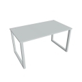 Pracovný stôl UNI O, 140x75,5x80 cm, sivá/sivá