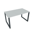 Pracovný stôl UNI O, 140x75,5x80 cm, sivá/čierna