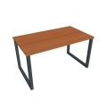 Pracovný stôl UNI O, 140x75,5x80 cm, čerešňa/čierna