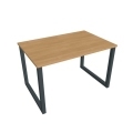 Pracovný stôl UNI O, 120x75,5x80 cm, dub/čierna