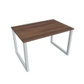 Pracovný stôl UNI O, 120x75,5x80 cm, orech/sivá