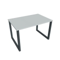Pracovný stôl UNI O, 120x75,5x80 cm, sivá/čierna