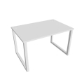 Pracovný stôl UNI O, 120x75,5x80 cm, biela/biela