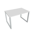 Pracovný stôl UNI O, 120x75,5x80 cm, biela/sivá
