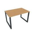 Pracovný stôl UNI O, 120x75,5x80 cm, buk/čierna