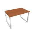 Pracovný stôl UNI O, 120x75,5x80 cm, čerešňa/biela