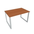 Pracovný stôl UNI O, 120x75,5x80 cm, čerešňa/sivá