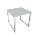 Pracovný stôl UNI O, 80x75,5x80 cm, sivá/biela