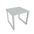 Pracovný stôl UNI O, 80x75,5x80 cm, sivá/sivá