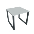 Pracovný stôl UNI O, 80x75,5x80 cm, sivá/čierna