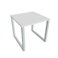 Pracovný stôl UNI O, 80x75,5x80 cm, biela/sivá