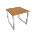 Pracovný stôl UNI O, 80x75,5x80 cm, jelša/sivá
