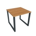 Pracovný stôl UNI O, 80x75,5x80 cm, jelša/čierna