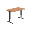 Pracovný stôl RUN, PO, 3S, 140x64,5-130,5x80 cm, jelša/čierna