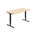 Pracovný stôl RUN, ZO, 3S, 160x64,5-130,5x80 cm, agát/čierna
