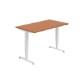 Pracovný stôl RUN, ZO, 3S, 140x64,5-130,5x80 cm, čerešňa/biela
