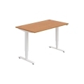 Pracovný stôl RUN, ZO, 3S, 140x64,5-130,5x80 cm, jelša/biela