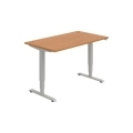 Pracovný stôl RUN, ZO, 3S, 140x64,5-130,5x80 cm, jelša/sivá