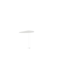 Doplnkový stôl bez nohy BASIC, 80x50x2,2cm, biela