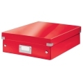 Stredná organizačná krabica Click & Store červená