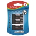Guma KEYROAD Black 3ks blister čierna