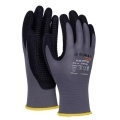 Rukavice pletené, polomáčané DONAU SAFETY Flex-Dotted, kat. II šedé veľ. 8